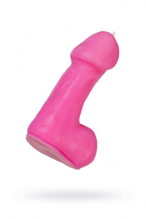 Розовая свеча в форме пениса - 47 гр. - Pecado - купить с доставкой в Северодвинске