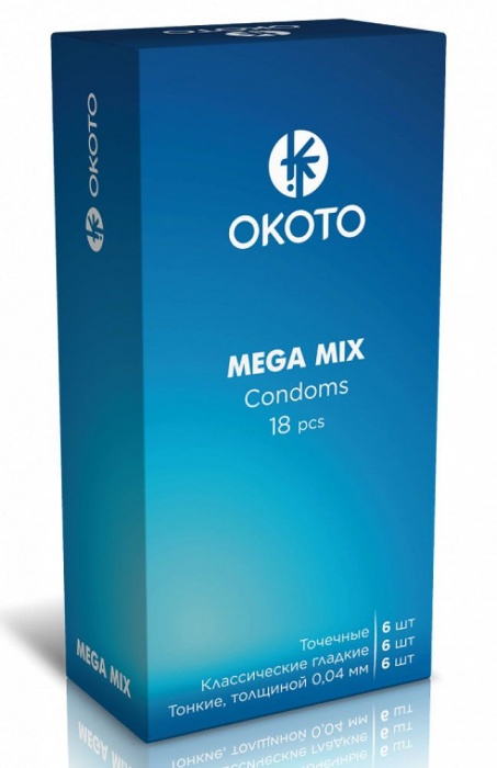 Презервативы OKOTO Mega Mix - 18 шт. - Sitabella - купить с доставкой в Северодвинске