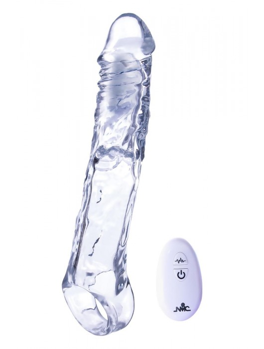 Прозрачная насадка-удлинитель Length Enhancer With Bullet с подхватом - 22,3 см. - NMC - в Северодвинске купить с доставкой