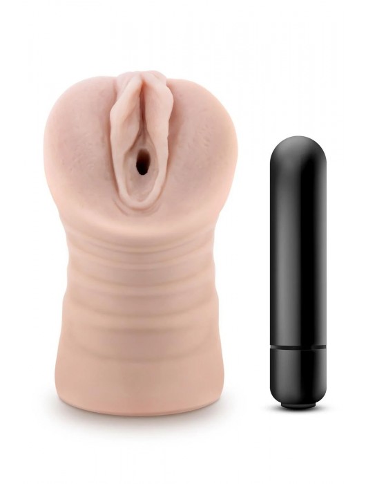 Телесный мастурбатор-вагина Ayumi с вибрацией - Blush Novelties - в Северодвинске купить с доставкой