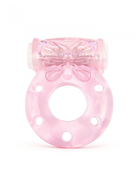 Розовое эрекционное виброкольцо с бабочкой - 1137 - в Северодвинске купить с доставкой