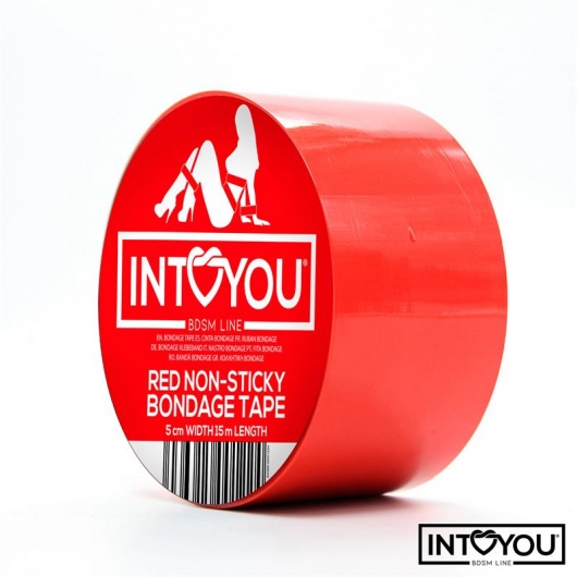 Красный скотч для фиксации Non-Sticky Bondage Tape - 15 м. - Intoyou - купить с доставкой в Северодвинске