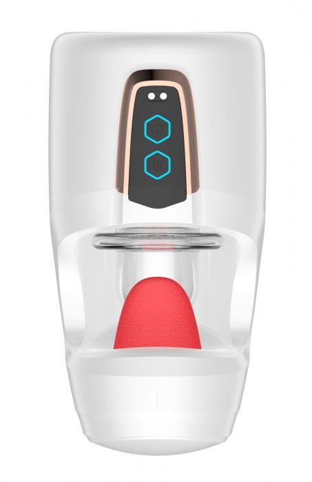 Белый мастурбатор с язычком и возвратно-поступательными движениями - Secwell - в Северодвинске купить с доставкой