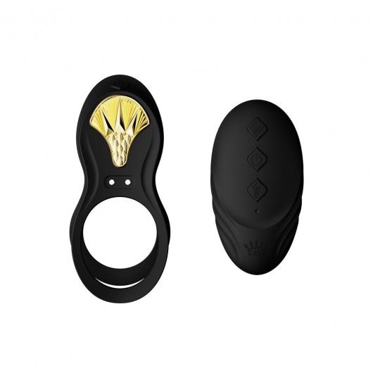 Черное эрекционное виброкольцо Bayek с пультом ДУ - Zalo - в Северодвинске купить с доставкой