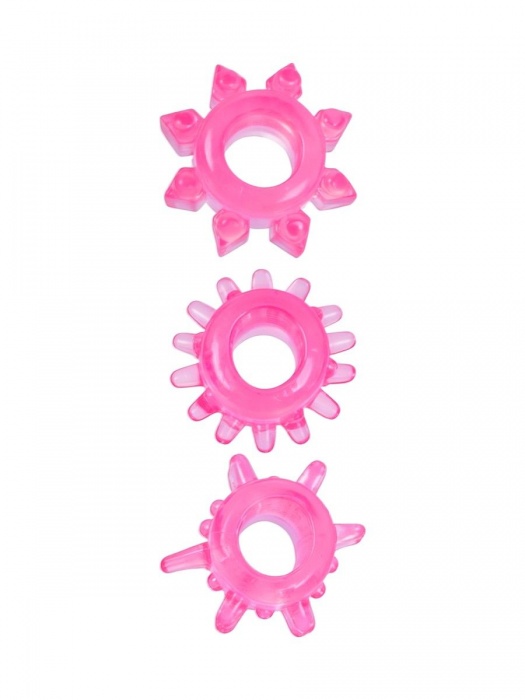 Комплект из трех розовых эрекционных колец - Erowoman-Eroman - в Северодвинске купить с доставкой