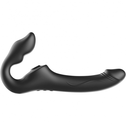 Черный безремневой страпон с 3 моторами - Ibiza - купить с доставкой в Северодвинске