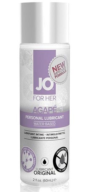 Лубрикант на водной основе для женщин JO AGAPE LUBRICANT ORIGINAL - 60 мл. - System JO - купить с доставкой в Северодвинске