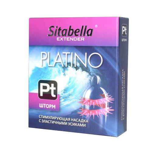 Стимулирующая насадка со спиралью из усиков Platino  Шторм - Sitabella - купить с доставкой в Северодвинске