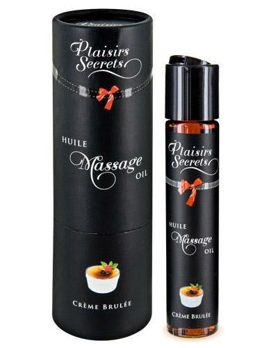 Массажное масло с ароматом крем брюле Huile de Massage Gourmande Creme Brulée - 59 мл. - Plaisir Secret - купить с доставкой в Северодвинске