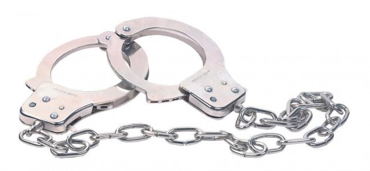 Наручники из металла с длинной цепочкой CHROME HANDCUFFS METAL HANDCUFFS W. KEY - NMC - купить с доставкой в Северодвинске