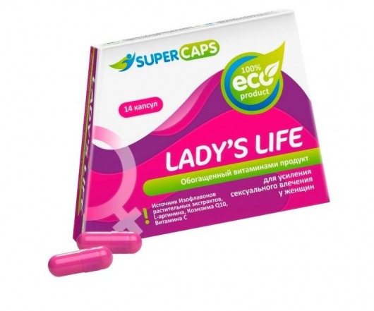 Возбуждающие капсулы Ladys Life - 14 капсул (0,35 гр.) - SuperCaps - купить с доставкой в Северодвинске