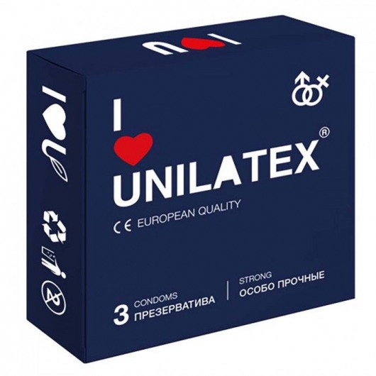 Ультрапрочные презервативы Unilatex Extra Strong - 3 шт. - Unilatex - купить с доставкой в Северодвинске