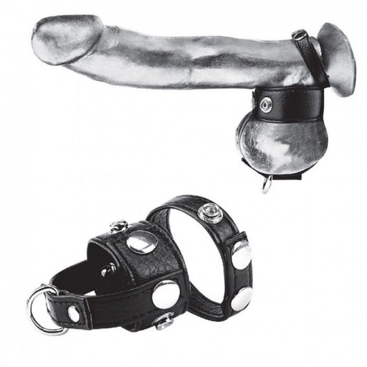 Утяжка для мошонки и пениса Cock Ring With 1  Ball Stretcher And Optional Weight Ring - BlueLine - купить с доставкой в Северодвинске