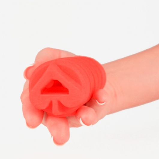 Компактный красный мастурбатор Lingox Poker Spade Edition - Lingox - в Северодвинске купить с доставкой