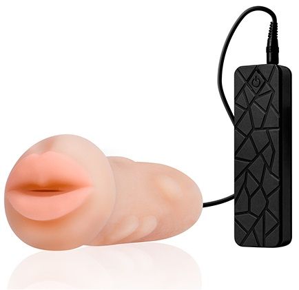 Мастурбатор-ротик с вибрацией REALSTUFF VIBRATING MASTURBATOR MOUTH - Dream Toys - в Северодвинске купить с доставкой