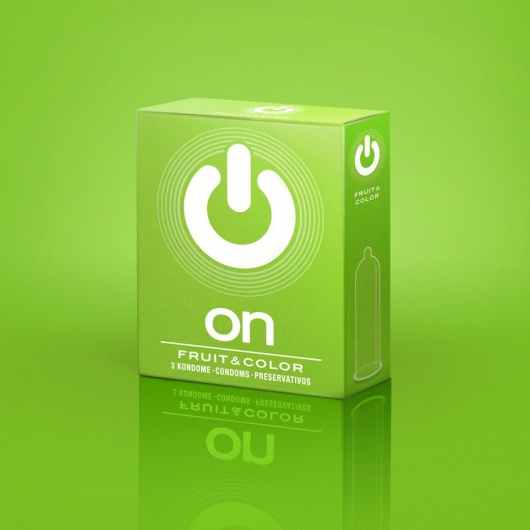 Цветные ароматизированные презервативы ON) Fruit   Color - 3 шт. - ON) - купить с доставкой в Северодвинске