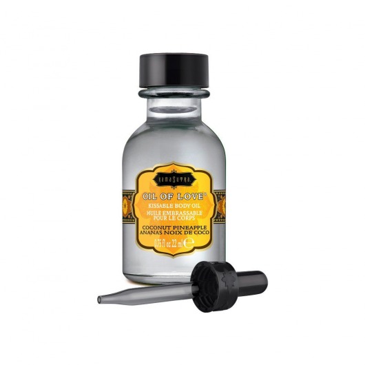 Масло для ласк с ароматом кокоса и ананаса Oil of Love Coconut Pineapple - 22 мл. - Kama Sutra - купить с доставкой в Северодвинске