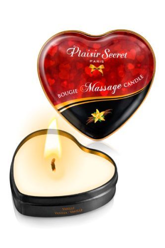 Массажная свеча с ароматом ванили Bougie Massage Candle - 35 мл. - Plaisir Secret - купить с доставкой в Северодвинске