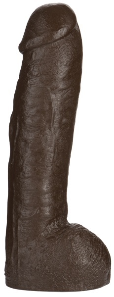 Большая насадка для трусиков Vac-U-Lock Realistic Hung - 31,7 см. - Doc Johnson - купить с доставкой в Северодвинске