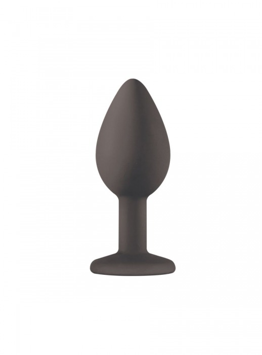 Чёрная анальная пробка Emotions Cutie Small с прозрачным кристаллом - 7,5 см. - Lola Games - купить с доставкой в Северодвинске