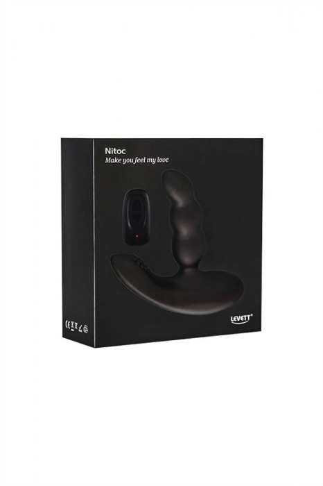 Черный силиконовый стимулятор простаты Levett Nitoc с пультом ДУ - Levett - в Северодвинске купить с доставкой
