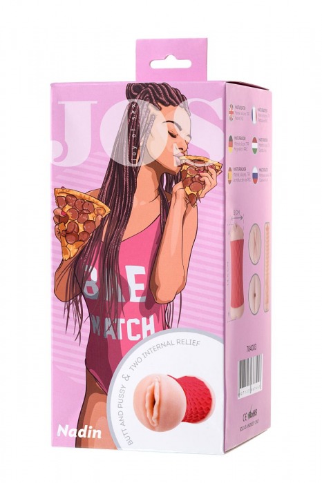 Двухсторонний мастурбатор JOS  NADIN в красном цилиндре - JOS - в Северодвинске купить с доставкой Двухсторонний мастурбатор JOS  NADIN в красном цилиндре - JOS - в Северодвинске купить с доставкой