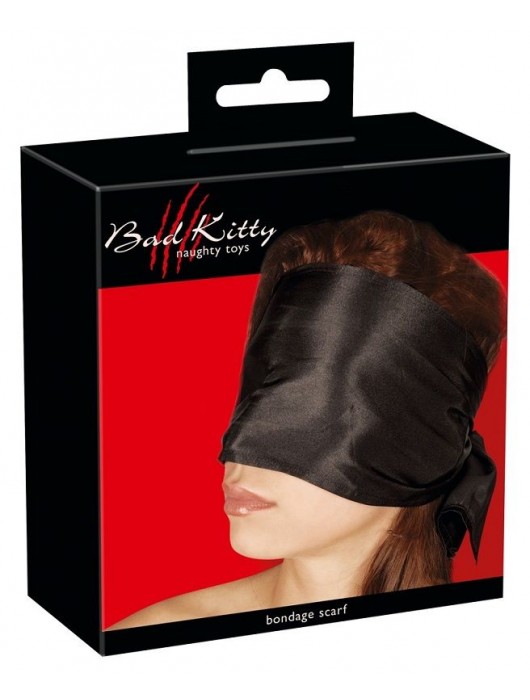 Широкая повязка-шарф на глаза Bad Kitty Bondage Scarf - Orion - купить с доставкой в Северодвинске