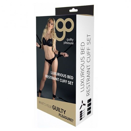 Комплект наручников и поножей LUXURIOUS BED RESTRAINT CUFF SET - Blush Novelties - купить с доставкой в Северодвинске