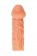 Телесная закрытая насадка с венками Cock Sleeve Size S - 13,8 см. - KOKOS - в Северодвинске купить с доставкой