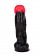 Чёрный фаллоимитатор с красной головкой - 20 см. - LOVETOY (А-Полимер) купить с доставкой в интернет-магазине Orgasmix в Северодвинске Чёрный фаллоимитатор с красной головкой - 20 см. - LOVETOY (А-Полимер)